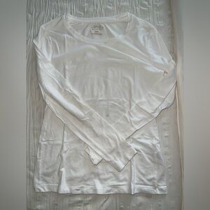 Banana Republic Factory White Long Sleeve Tee